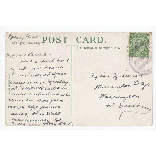 The Churches from the Avon Evesham Postcard Worcestershire