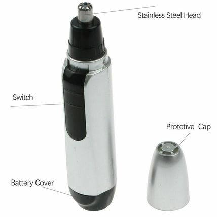 Unisex Mini Electric Nose Hair Removal Trimmer Shaver Clipper Cleaner & Brush UK