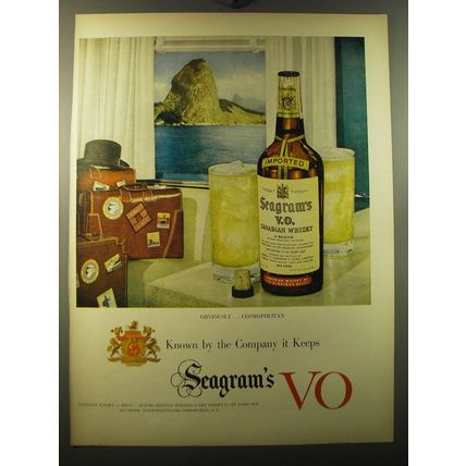 1950 Seagram's V.O. Canadian Whisky Ad - Obviously.. Cosmopolitan