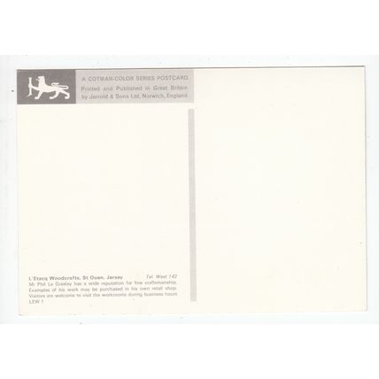 L'Etacq Woodcrafts St Ouen Jersey Postcard