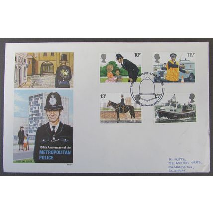 PHILART - METROPOLITAN POLICE 150th ANNIVERSARY FIRST DAY COVER 1979