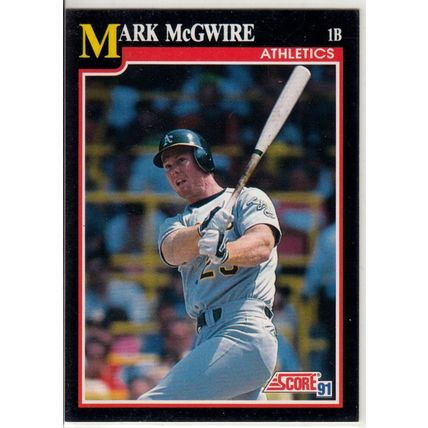 1991 Score Mark McGwire baseball card #324 –Athletics