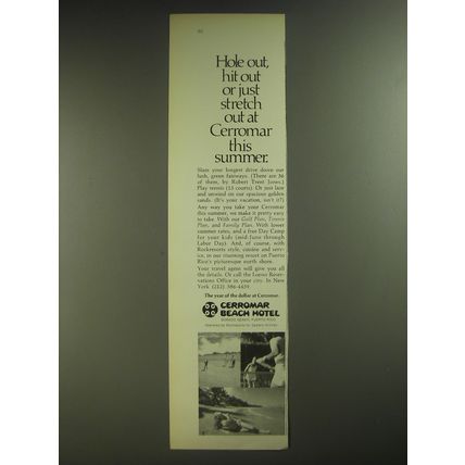 1974 Cerromar Beach Hotel Ad - Hole out, hit out or just stretch out