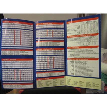 PARIS, AMSTERDAM BRUSSELS Euro Lines coaches. Timetable ..2000 8page leaflet