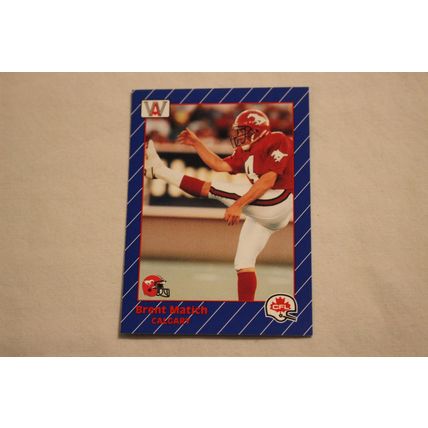 Brent Match 1991 AW Sport All-World CFL NO. 29