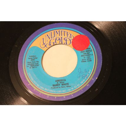 Barry White Promo 45-AMERICA STEREO