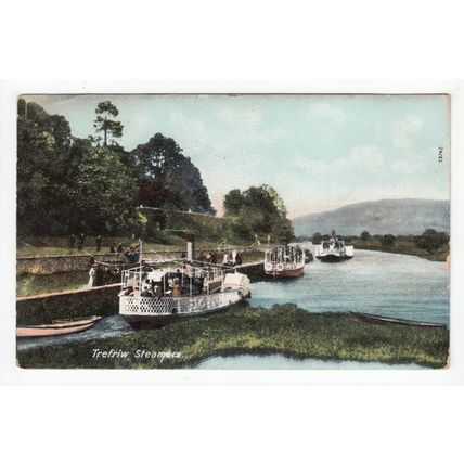 Trefriw River Steamers Boats Postcard 1906 The Wrench Series 13745