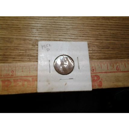 1951 d Lincoln cent wheat penny