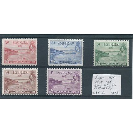 papua sg 158 set sg 158 1938 jubilee anniversary set hm