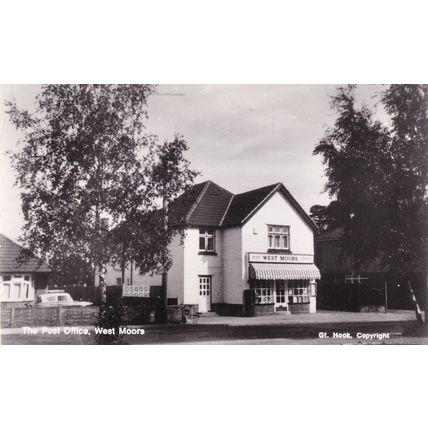 Post Office West Moors Dorset Real Photo Postcard