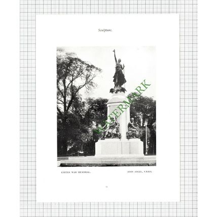 Exeter War Memorial John Angel - 1925 Book Print