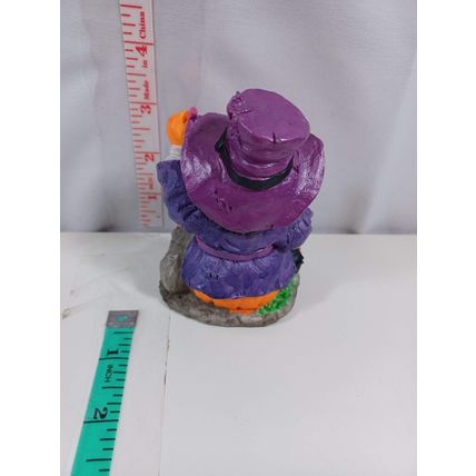 Ceramic Halloween Decoration pumpkin scarecrow with broom