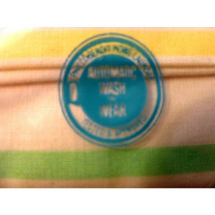 VERY RARE NOS KENTSHIRE SANFORIZED FITTED STRIPED NURSERY PILLOWCASE CIRCA 1954