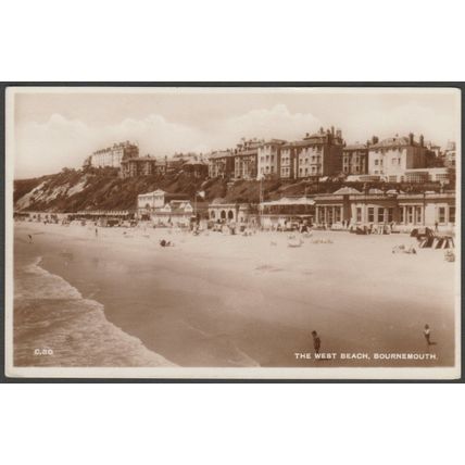 The West Beach, Bournemouth, Hampshire, 1946 - RP Postcard