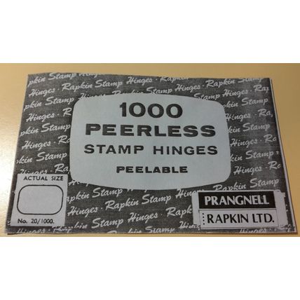 PEERLESS STAMP HINGES PRANGNELL RAPKIN MADE ENGLAND FLAT 1000 APPROX EARLY 1970s
