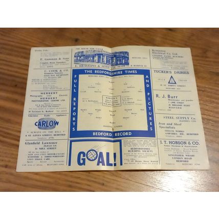 1963/64 Bedford Town v Hastings United, Southern League - 21/12/63 * FREE P&P *