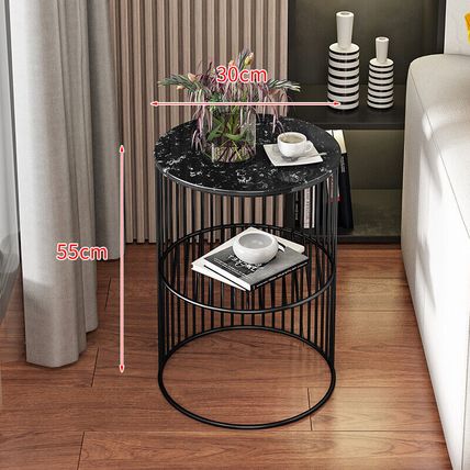 Luxury Modern Coffee Table Made of Iron and Marble