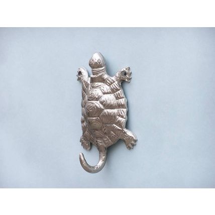 Pack Of 2] Silver Finish Turtle Hook 6""