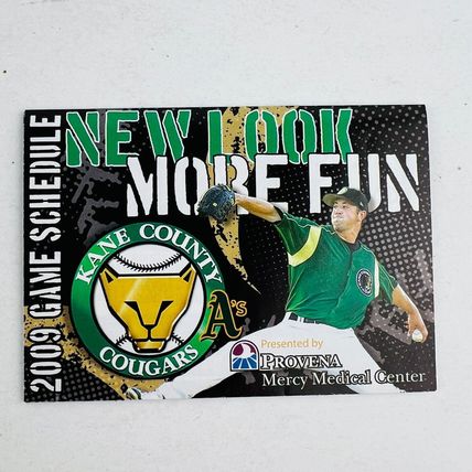 Kane County Cougars 2009 Baseball Team Schedule Wallet Pocket