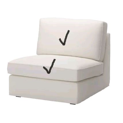 Ikea Kivik 1 (one) Seat Section Cover, Dansbo White 302.755.83 + BONUS PIECES