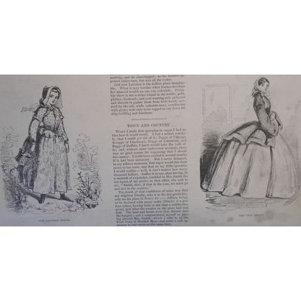 Town And Country - Harper's Weekly, February 6, 1858 - Story & 6 Prints