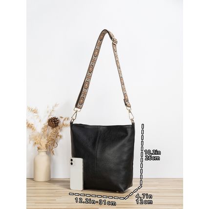 Women Shoulder Bag Vintage Crossbody Purse Handbag with Leopard Guitar Strap Hob