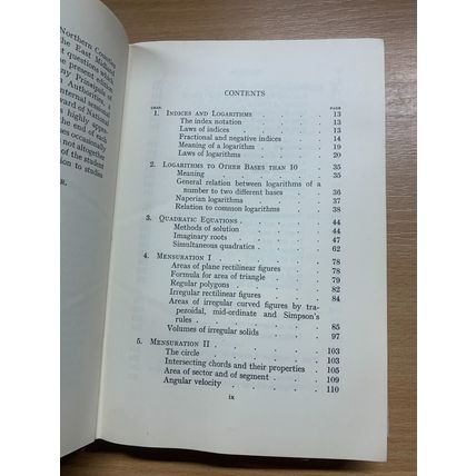1962 "NATIONAL CERTIFICATE MATHEMATICS" VOLUME 2 HARDBACK BOOK (P3)