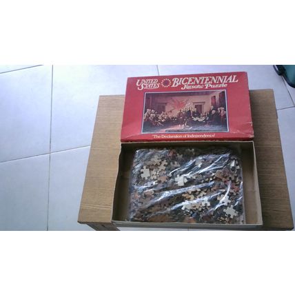 UNITED STATES BICENTENNIAL (1776-1976) Jigsaw Puzzle (300+ Pieces) VINTAGE 1974