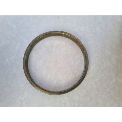 Vintage Brass Bangle, Forest Green Enamel