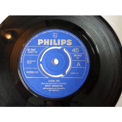 7" 1964. DUSTY SPRINGFIELD. LOSING YOU ,SUMMER IS OVER,PHILIPS,BF1369.NEAR MINT