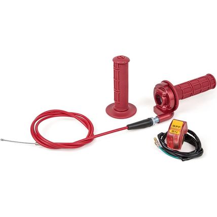 PUCKY New 7/8" 22Mm Twist Throttle Accelerator Handle Grips and Cable Set with K