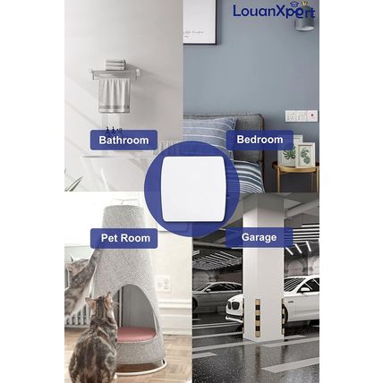 4 Inch Bathroom Wall Exhaust Fan, White, 76CFM, Anti-Backflow Check Valve, 3.3Ft