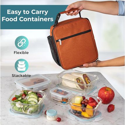 Razab 35 Pc Set Glass Food Storage Containers with Lids - Meal Prep Airtight Ben