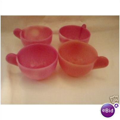 1991 Playskool Four Pink Tea Cups