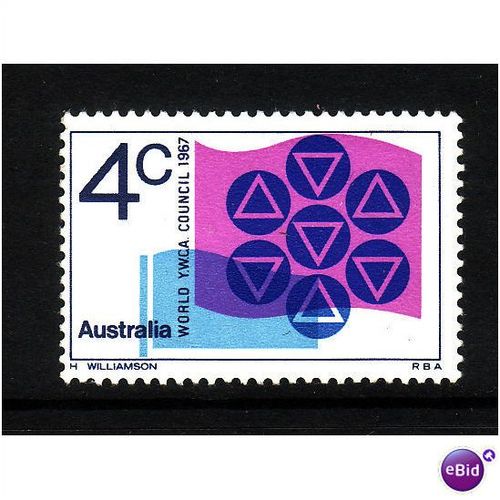 AUSTRALIA 1967 4c WORLD YMCA SG 412 U/M MINT