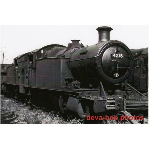 Railway Photo GWR 42xx 4276 NEWPORT PILL SHED 2-8-0T Loco MPD