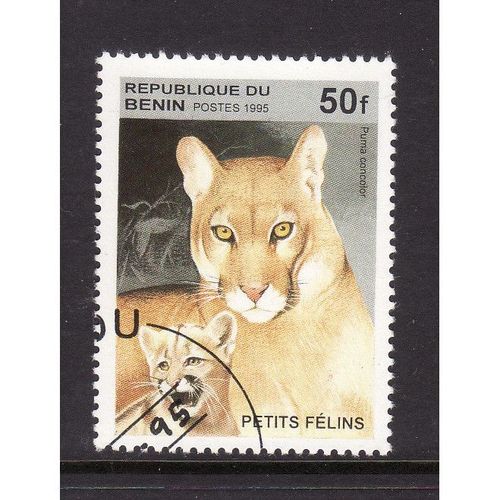BENIN 1995 BIG CATS AND THERE YOUNG SG1334 50F PUMAS AND YOUNG#3