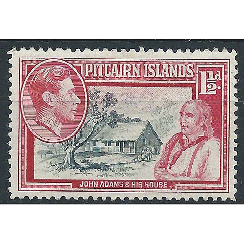 Pitcairn Islands 1940 SG3 1 1/2d Grey & Carmine Mounted Mint . ..