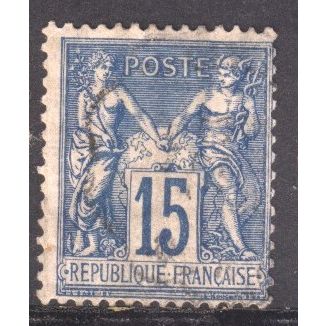 France 1877 - 15c blue - Peace & Commerce - used