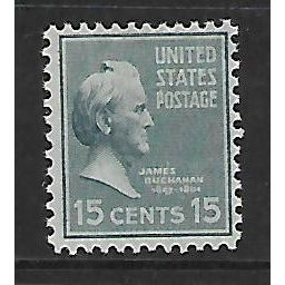 USA 1938 15c SLATE JAMES BUCHANAN SG 816 M / MINT