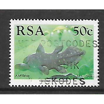SOUTH AFRICA 1988 50c COELACANTH AND GEO MIDGET SUBMARINE SG680 FINE USED