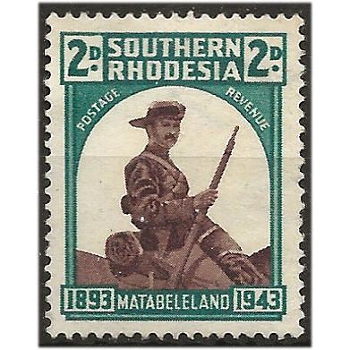 Southern Rhodesia 1943 SG61 2d Brown & Green Mounted Mint .. ..