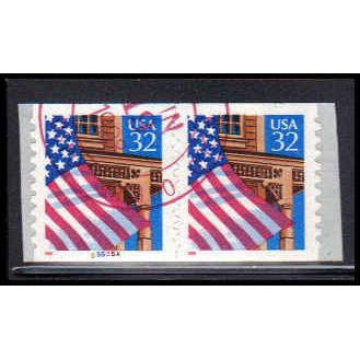 Used 2915A 32c U.S. Flag Over Porch Very Fine CNP Left 55555A P/UL PA1816
