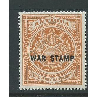 Antigua stamps sg54 sg 54 WAR STAMP mnh in black