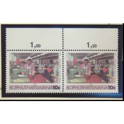 Bophuthatswana (South Africa) Stamps Scott #143 and 148 Pairs, Mint Never Hinged