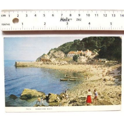 1961 postcard Babbacombe Beach