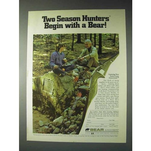 1973 Bear Forest Green Futurewood Bow Ad - Two Season