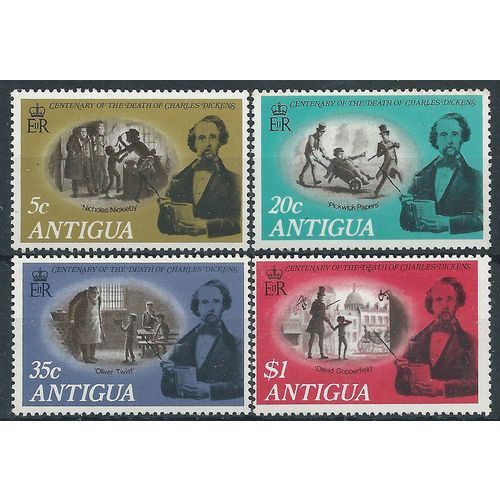Antigua 1970 Dickens Set SG265-268 Mounted Mint...