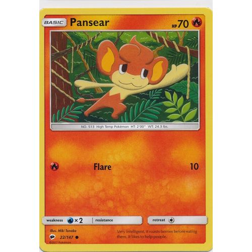 Pokemon Sun & Moon Burning Shadows 22/147 Pansear