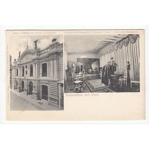 Recuerdos del Peru Postcard Early Undivided Back 31486